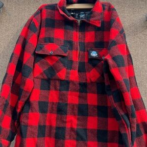 Vintage Swanndri Men’s Jacket Sz 3XL Red Buffalo Plaid Wool 1/4 Zip New Zealand